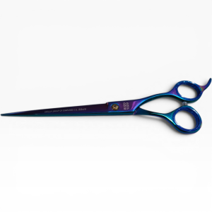 Tijeras rectas color plasma azul de 22 cm para perros