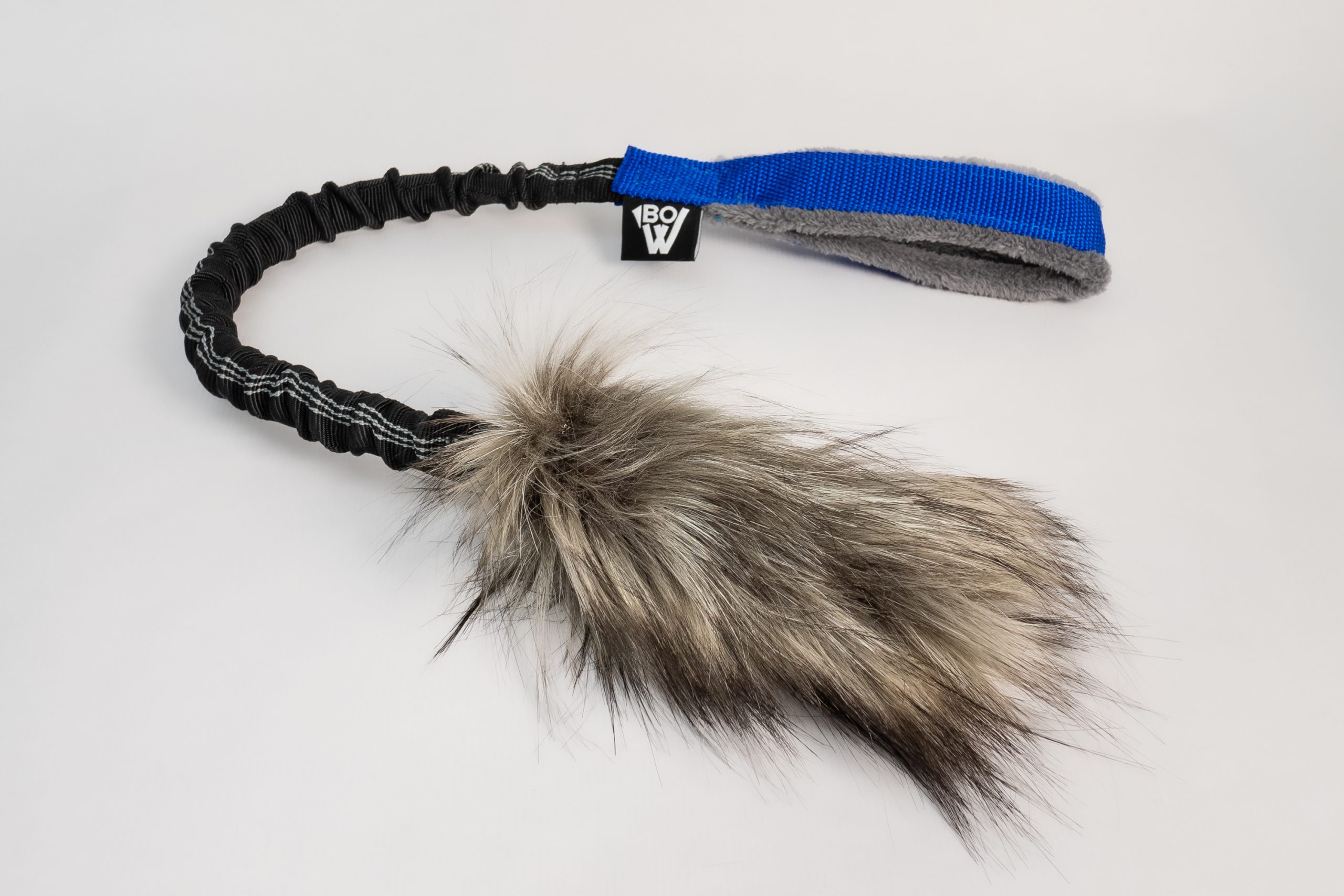 Mordedor de motivacion Risa BOW de pelo sintetico largo azul para perros Mordedor de motivacion Risa BOW de pelo sintetico largo azul para perros